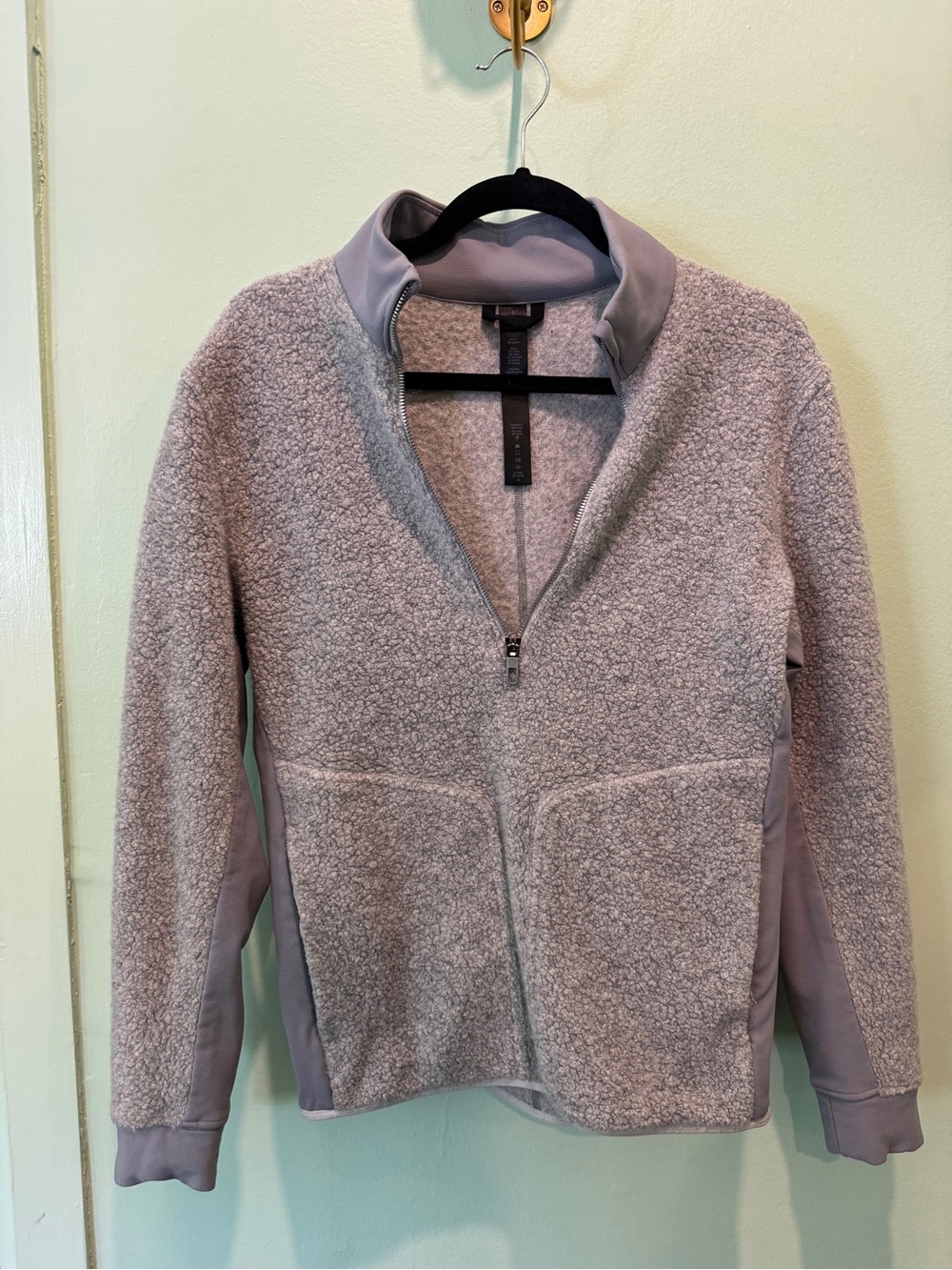 lululemon athletica Light Gray Sherpa Zip Jacket